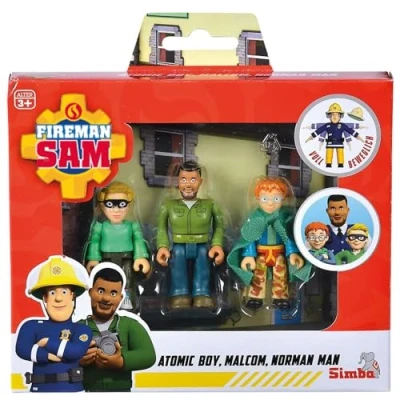 Bild av Simba Brandmannen Sam Set med 3 ledade figurer 7,5 cm från år 109251091038