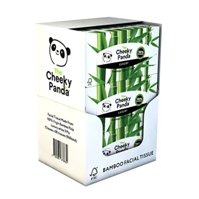Bild av The Cheeky Panda Bamboo Facial Tissue Box Multipack 12 lådor (960 vävnader) Mjuka, starka och hållbara vävnader (förpackningen kan variera)