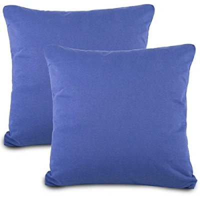 Bild av aqua textil Classic Line örngott, set om 2, 80 x cm, kungsblå, bomull, örngott med dragkedja, jersey