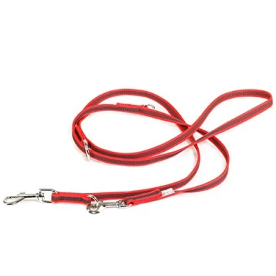 Bild av Julius K9 C&amp;G Super grip leash.red/grey.14mm/2.2m.with handle.max 30kg