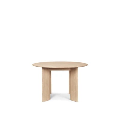 Bild av Ferm Living Bevel Table Round Matbord Ø117 White Oiled Oak W117 x D117 H73 cm