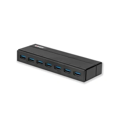 Bild av Lindy 43228 3.1 u. laddningsfunktion 7 port 3.2 Gen 1 hub (USB 3.0) svart
