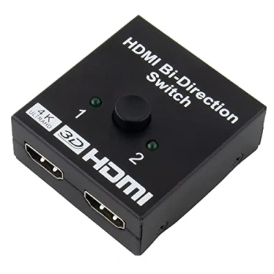 Bild av SeKi HDMI 2 i 1 ut omkopplare; dubbelriktad switch/splitter; 4K@60Hz HDR HDCP2.3 3D för Blu ray Xbox PS4 PS5 Roku fire Stick HDTV monitor svart
