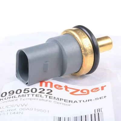 Bild av METZGER 0905022 Sonde De Température Liquide Refroidissement gris noir avec joint d&#039;étanchéite VOLKSWAGEN: Passat B6 Berline, Golf 6, 4