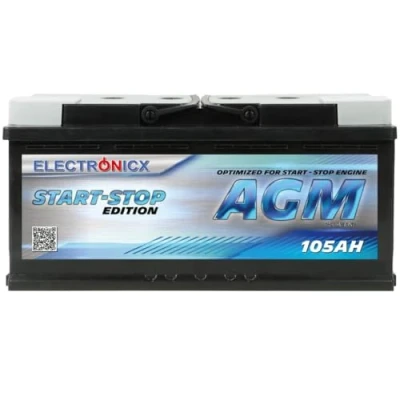 Bild av Electronicx AGM bilbatteri startbatteri batteri start stopp 105 AH 12 V 1050 A