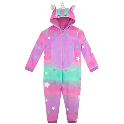 Bild av Harry Bear Flickors Onesie Enhörningsonesie Med 3D Öron Enhörningsonesies För Flickor Flerfärgad 134