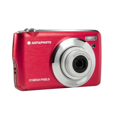 Bild av AGFA PHOTO Realishot DC8200 kompakt digitalkamera (18MP, Full HD video, 2,7&quot; LCD skärm, 8X optisk zoom, litiumbatteri och 16 GB SD kort) röd