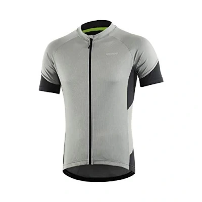 Bild av BERGRISAR Cykeltröja för män kortärmad MTB jersey andningsbar snabbtorkande mountainbike cykelkläder BG650, Grå, M