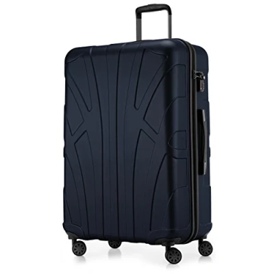 Bild av Suitline Koffer i 3 Größen, Vagnset Rollkoffer Hartschalen Reisekoffer (55 cm, 66 76 cm) Zwillingsrollen, 15 Verschiedene Farben, Mörkblå, Handbagage
