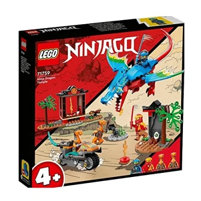 Bild av LEGO 71759 NINJAGO Ninjornas draktempel Byggsats med Leksaksdrake och Leksaksmotorcykel, Innehåller 4 Minifigurer inkl. Kai Nya, Passar Barn från år