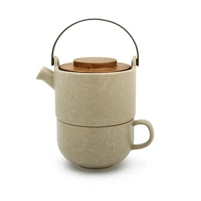Bild av Bredemeijer Umea, Enklel tekanna, 500 ml, Grå, Stengods, Infuser filter, Rostfritt stål