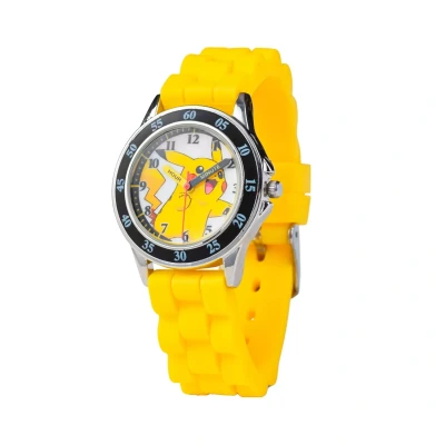 Bild av Accutime Barnklocka, Pokémon Pikachu, analog armbandsur med märkta visare för att lära sig klockan, mjuk akrylarm