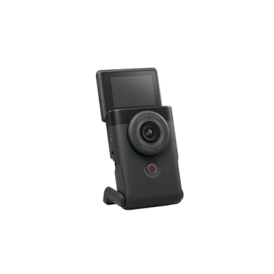 Bild av Canon PowerShot V10 Vlogging Kit kompakt kamera digitalkamera (vidvinkelobjektiv, 4K kameravideokamera, vikbar pekskärm, stereomikrofon, stativ, streaming, YouTube, WLAN) svart