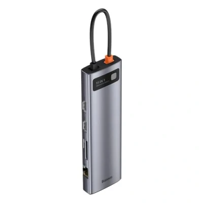 Bild av Baseus USB C 11 i 1 hubb, 3xUSB, 2xHDMI, VGA, 100W PD, kortläsare, RJ45