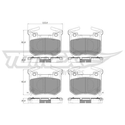 Bild av TOMEX brakes TX 52 48 ABS Givare framaxel höger passiv sensor 905mm TOYOTA: Avensis II Station Wagon, Corolla IX Hatchback, Sedan