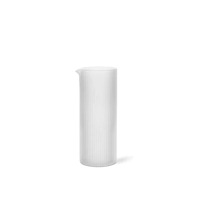 Bild av Ferm Living Ripple Water Jug Kanna Frosted Ø: 8.4 x H: 25.5 cm