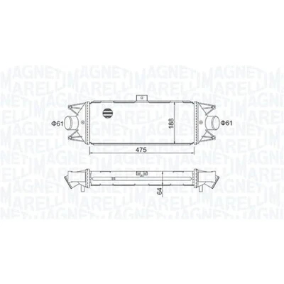 Bild av MAGNETI MARELLI 351319204010 Intercooler IVECO: DAILY 4 Kasten/Kombi, 3 Bus