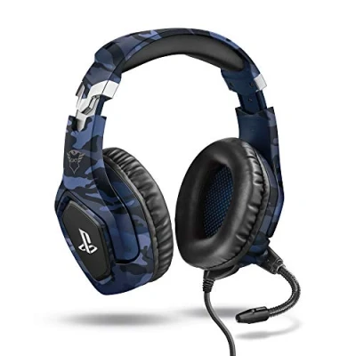 Bild av Trust Gaming GXT 488 Forze B [ Officiellt licensierad för PS4 ] Spelheadset Playstation 4 med flexibel mikrofon och inbyggd fjärrkontroll blå