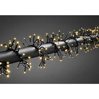 Bild av Konstsmide, 6563 870, Micro LED ljusslingor &quot;Cluster&quot;, med multifunktion, fritt vald timer och dimmer, svarar på musik, appstyrd (Android &amp; IOS), 960 dioder av bernstensfärg, 36 V_ytterhölje, svart kabel