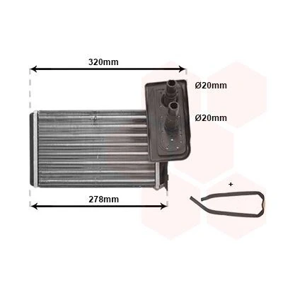 Bild av VAN WEZEL 43006099 Radiateur De Chauffage avec accessoires RENAULT: Kangoo I, I Express