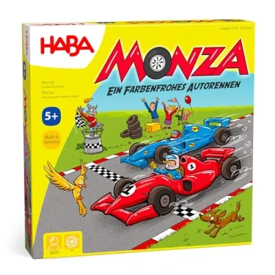 Bild av Haba 4416 Monza, tärningsspel och brädspel, med turbulent bilracing för 2 6 barn från 5 år, att lära sig färger