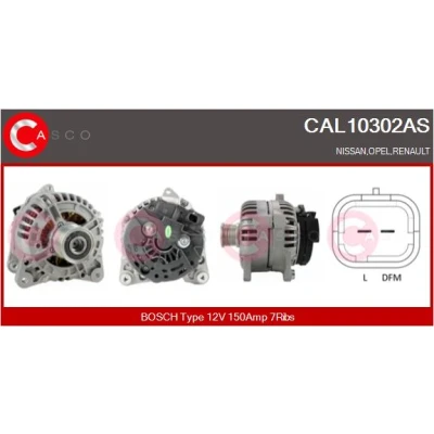 Bild av CASCO CAL10302AS Generator 12V 150A RENAULT: TRAFIC 2 Kasten, MASTER Pritsche/Fahrgestell, NISSAN: Primastar Minibuss