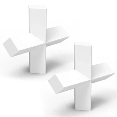Bild av stonylab Set med 2 magnetiska korsformade omrörningsstänger, PTFE, vita 40 x 10 mm, för omrörare