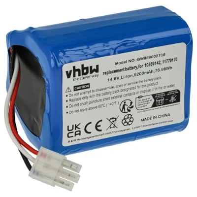 Bild av vhbw 1 x batteri kompatibelt med Miele Scout RX3, RX2 hemrengörare (5 200 mAh, 14,8 V, Li Ion, utan fodral)