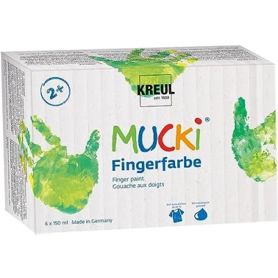 Bild av KREUL 2316 628098 Fingerfärger, Flerfärgad, 6 x 150 ml