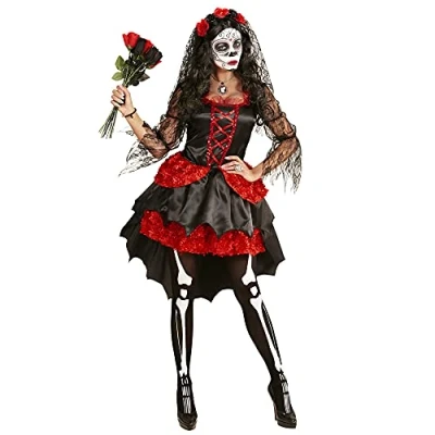 Bild av Widmann vuxen kostym Dia de los Muertos kropp brud