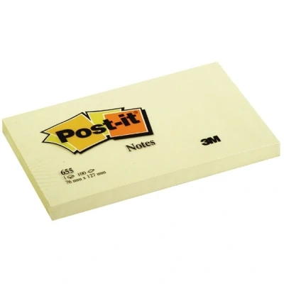 Bild av 3M 655Y, Torg, Gul, papper, Polyester, 127 mm, 76 mm