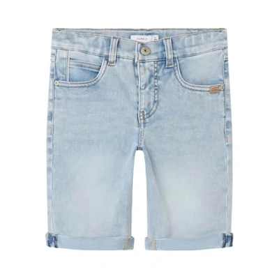 Bild av Name IT pojkar Nkmtheo XSL DNM L shorts 6622 Cl Noos, Ljusblå blekt denim, 134