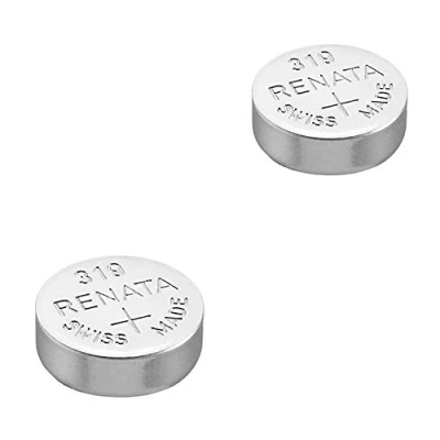 Bild av Renata Klockbatteri för armbandsur, tillverkat i Schweiz, silveroxidbatteri, kvicksilverfritt, 1,55 V, lång livslängd, 2 st