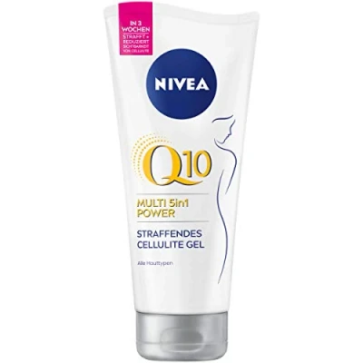 Bild av NIVEA Body Gel Q10 Anti celluliter (200 ml), uppstramande hudvårdgel med och lotus extrakt, cellulitgel Multi 5 i 1 Power Formel