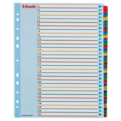 Bild av Esselte 218651 register A4, 31 positioner kan återanvändas, 1 pack