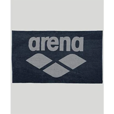 Bild av Arena Unisex bomullshandduk för vuxna, pool mjuk, maringrå, 150 x 90 cm