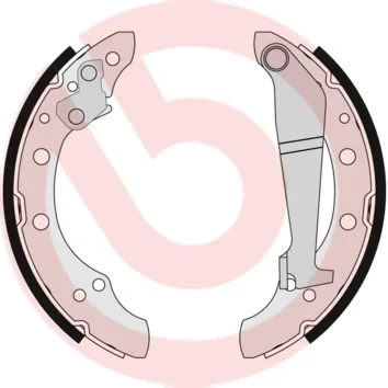 Bild av BREMBO S 85 508 Mâchoires De frein 200 40 avec levier à main AUDI: 80 B2, B1 Berline, 100 C1 SKODA: Fabia 1 Combi
