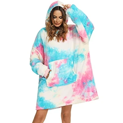 Bild av YEPLINS Pullover sweatshirt huva mantel filt huvtröja flanell huvtröjor, Rosa lila