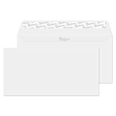 Bild av Blake Business DL 110 x 220 mm 120 gsm plånboksfodral kuvert (37882) lysande vit väv förpackning med 500