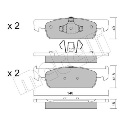 Bild av Bromsbeläggsats, Framaxel, dacia,renault,smart, 41 06 025 81R, 056 12R, 059 51R, 453 420 07 00, 421 00 10