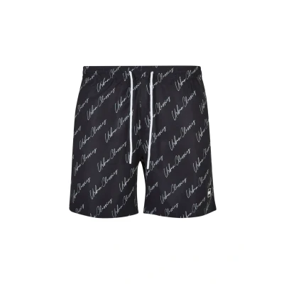 Bild av Urban Classics Pattern Surfshorts, Storlek: Small, Blackscriptlogo