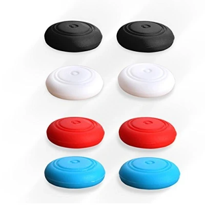 Bild av 4 par silikon tumgrepp stick kepsar analog gamepad joystick för Nintendo Switch NS Joy Con ThumbStick Controller