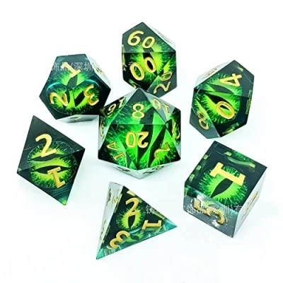 Bild av Resin Dice, 7ST D &amp; Dice Dungeons Dragons Set, Polyhedral Set För Pathfinder, Bordsspel, Brädspel