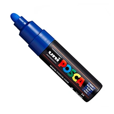 Bild av Uni POSCA PC 7M färgmarkör stor spets 4,5 5,5 mm 15 färger blå