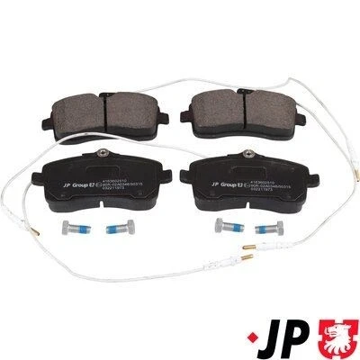 Bild av JP GROUP 4163602510 Jeu de plaquettes frein Essieu avant contact signal d&#039;usure inclus PEUGEOT: 407 Berline, SW, SW Van / Break