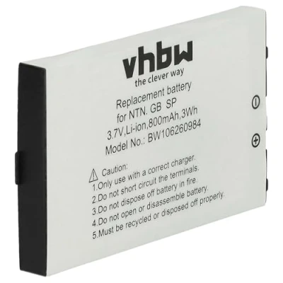 Bild av Vhbw batteri kompatibelt med Nintendo Gameboy Advance SP (GBA Special AGS 001, 101, 003 ersättning för SAM SPRBP Li Ion, 800 mAh, 3,7 V)