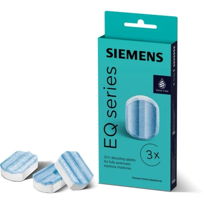 Bild av Siemens EQ Series 2 i 1 Avkalkningstabletter för Kaffemaskiner, Paket med 3