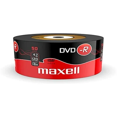 Bild av Maxell 504892 DVD R 4,7 GB 16 x 120 min video matt silver (50 diskpaket krympförpackad)