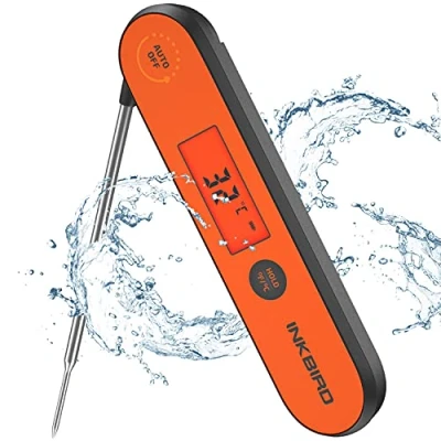 Bild av Inkbird IHT 1P Digital Instant Read Meat Thermometer 3s, vattenbeständig uppladdningsbar grilltermometer med bakgrundsbelysning och kalibrering, för kök, grill, stekning, mjölk ( 50C 300C)