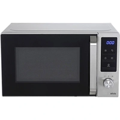 Bild av Silva Homeline MWG E 20.8 rostfritt stål mikrovågsugn med grill, 8001 000 W, bakgrundsbelyst LCD skärm, matlagningsutrymme 20 l, 5 effektnivåer